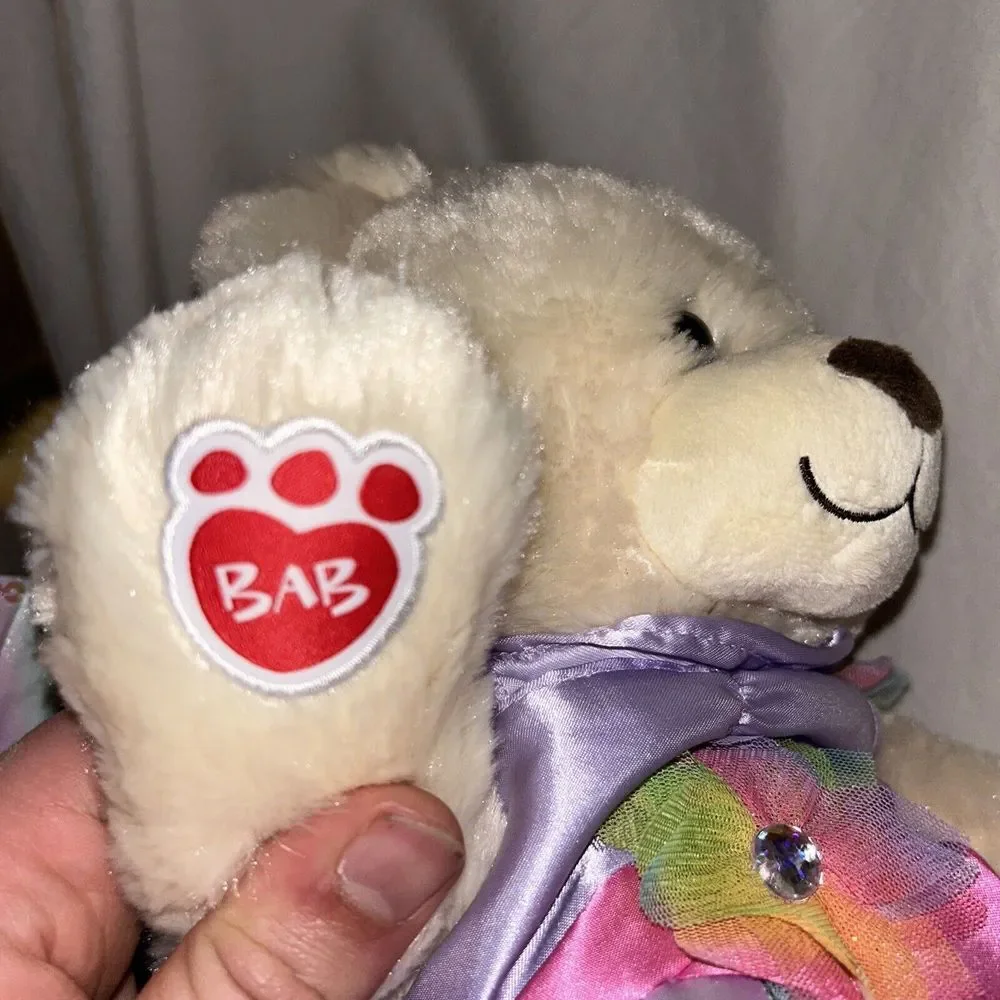 Build A Bear White Teddy Bear With Fairy Princess‎ Wings Outfit